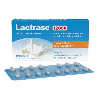 Lactrase 12 000 FCC capsules, 45 pc Lactrase 12 000 FCC capsules, 45 pc