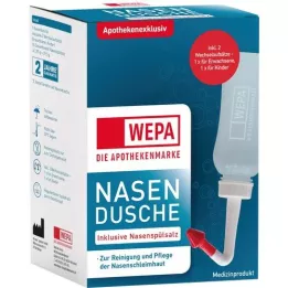 WEPA Douche nasale avec 10x2,95 g de sel de rinçage nasal, 1 P
