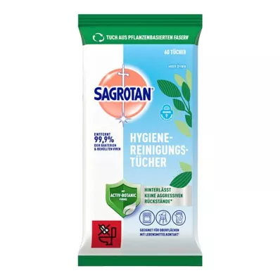 Lingettes nettoyantes hygiéniques Sagrotan, 60 pc