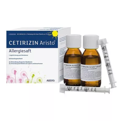 Jus dallergie cétirizine Aristo 1 mg/ml solution buvable, 150 ml