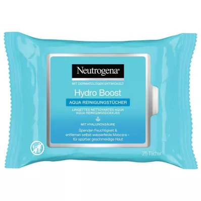 NEUTROGENA Lingettes nettoyantes Hydro Boost Aqua, 25 pces