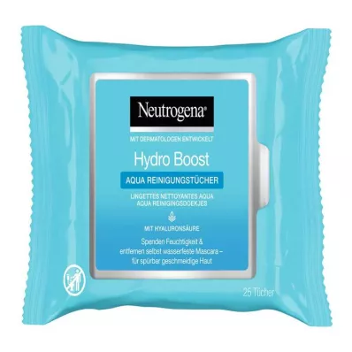 NEUTROGENA Lingettes nettoyantes Hydro Boost Aqua, 25 pces