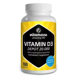 VITAMIN D3 20.000 U.I. à haute dose en comprimés, 180 pcs