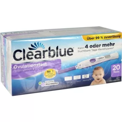 CLEARBLUE Test dovulation avancé &amp; digital, 20 pièces