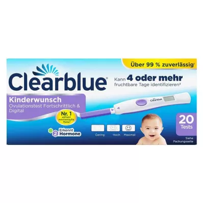 Test dovulation Clearblue avancé &amp; numérique, 20 pc