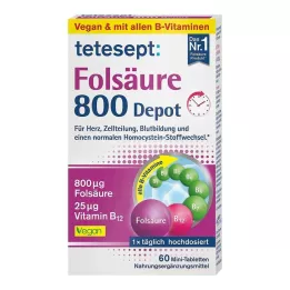 TETESEPT Acide folique 800 en comprimés à libération prolongée, 60 comprimés