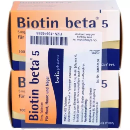 BIOTIN BETA 5 comprimés, 200 pcs