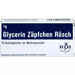 GLYCERIN ZÄPFCHEN Rösch 1 g contre la constipation, 10 pces