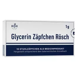 GLYCERIN ZÄPFCHEN Rösch 1 g contre la constipation, 10 pces