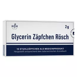 GLYCERIN ZÄPFCHEN Rösch 2 g contre la constipation, 10 pces