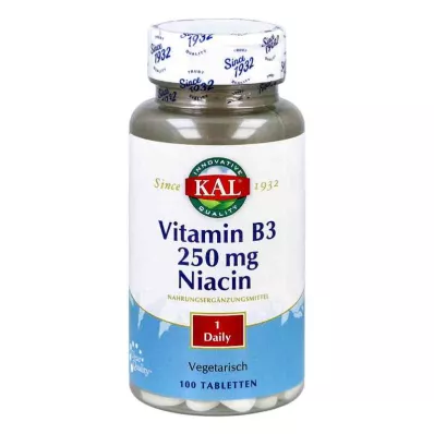 Vitamine B3 Niacine 250 mg comprimés (100 pièces) Vitamine B3 Niacine 250 mg comprimés (100 pièces)