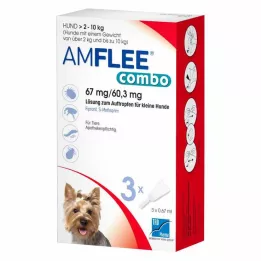 AMFLEE combo 67/60,3mg Lait à appliquer pour chiens 2-10kg, 3pcs