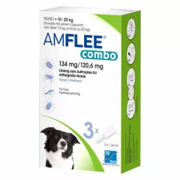 AMFLEE combo 134/120,6mg Lait pour chiens 10-20kg, 3pcs