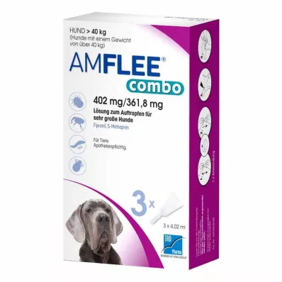 AMFLEE combo 402/361,8mg Lait pour chiens de plus de 40kg, 3pcs