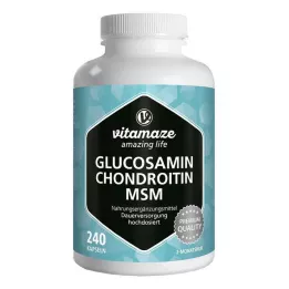 GLUCOSAMIN CHONDROITIN MSM Gélules de vitamine C, 240 gélules
