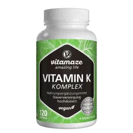 VITAMIN Complexe K1+K2 hautement dosé, gélules végétaliennes, 120pcs