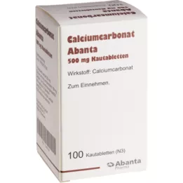 CALCIUMCARBONAT ABANTA 500 mg comprimés à mâcher, 100 pcs