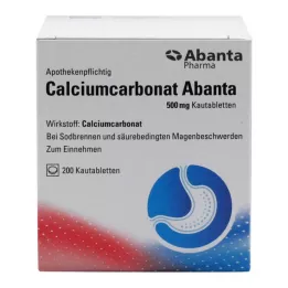 Carbonate de calcium Abanta 500 mg comprimés à croquer, 200 pc