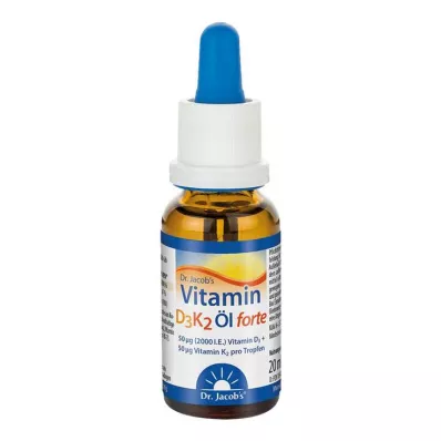 Vitamine D3K2 huile forte Dr. Jacob`s gouttes, 20 ml Vitamine D3K2 huile forte Dr. Jacob`s gouttes, 20 ml