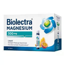 BIOLECTRA Magnésium 300 mg liquide, 14 pièces