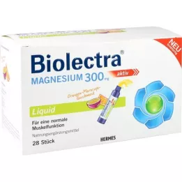BIOLECTRA Magnésium 300 mg liquide, 28 pcs