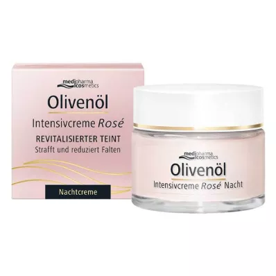 Crème intensive à lhuile dolive, crème de nuit à la rose, 50 ml