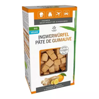 Ginger Ginjer cubes de gingembre orange, 60 g Ginger Ginjer cubes de gingembre orange, 60 g