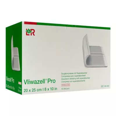 Vliwazell Pro Superabsorb.compress stérile 20x25 cm, 10 pc Vliwazell Pro Superabsorb.compress stérile 20x25 cm, 10 pc