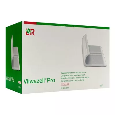 Vliwazell Pro Superabsorb.compress stérile 20x40 cm, 10 pc Vliwazell Pro Superabsorb.compress stérile 20x40 cm, 10 pc