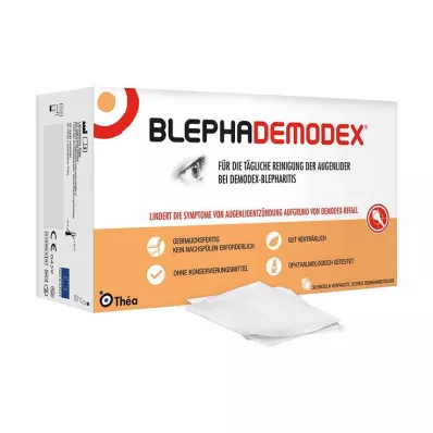 Lingettes nettoyantes stériles Blephademodex, 30 pc