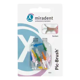 MIRADENT Interd.Pic-Brush Brosse de rechange assortie, 12 pces
