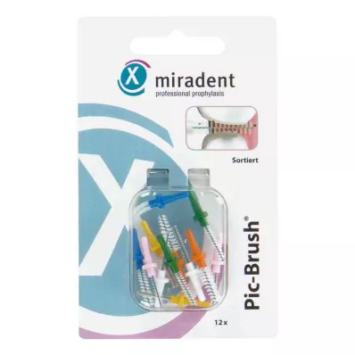 MIRADENT Interd.Pic-Brush Brosse de rechange assortie, 12 pces