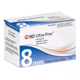 BD ULTRA-FINE Aiguilles pour stylo 8 mm 31 G 0,25 mm, 105 pces