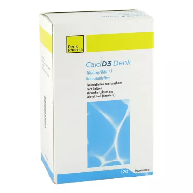 Calci D3-Denk 1 000 mg / 880 UI comprimés effervescents, 120 pc