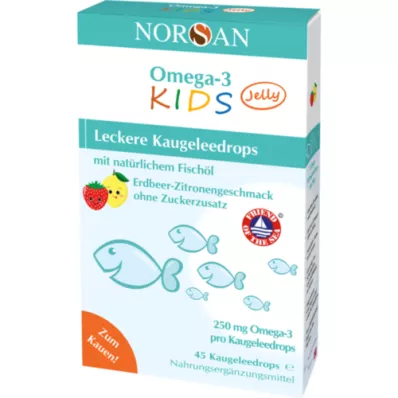 NORSAN Dragées Omega-3 Kids Jelly, 45 pièces