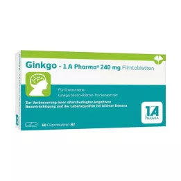 GINKGO-1A Pharma 240 mg comprimés pelliculés, 60 comprimés