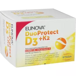 EUNOVA DuoProtect D3+K2 4000 I.U./80 μg gélules, 90 pc