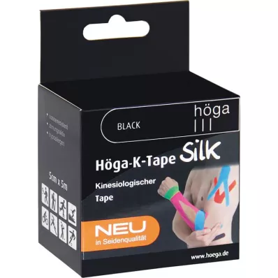 HÖGA-K-TAPE Silk 5 cmx5 m l.fr.black kinesiol.Tape, 1 pc