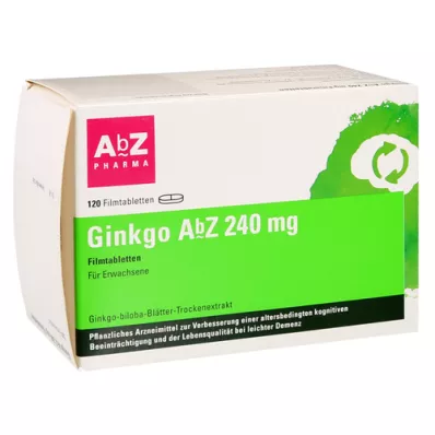 GINKGO AbZ 240 mg comprimés pelliculés, 120 pc