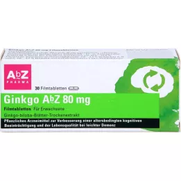 GINKGO AbZ 80 mg comprimés pelliculés, 30 pc