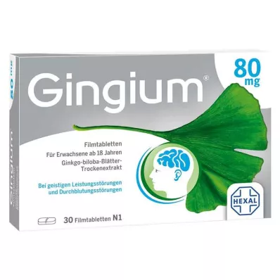 Comprimés pelliculés Gingium 80 mg, 30 pc