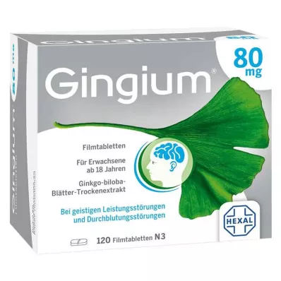 Gingium 80 mg comprimés pelliculés, 120 pc Gingium 80 mg comprimés pelliculés, 120 pc