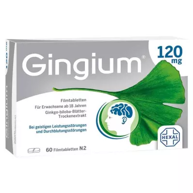 Gingium 120 mg comprimés pelliculés, 60 pc Gingium 120 mg comprimés pelliculés, 60 pc