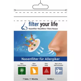 FILTER YOUR LIFE Filtre nasal pour personnes allergiques, taille L, 7X2 pcs