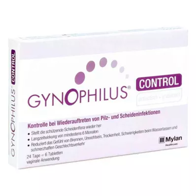 Comprimés vaginaux Gynophilus Control (6 pièces)