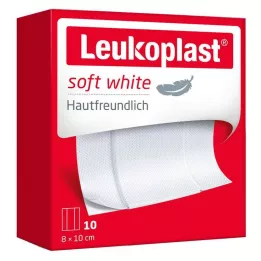 LEUKOPLAST Pansement blanc doux 8x10 cm, 10 pces