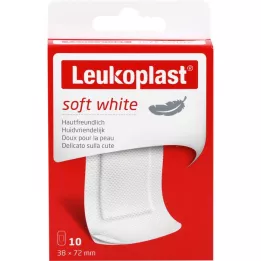 LEUKOPLAST Soft white pansement strips 38x72 mm, 10 pces