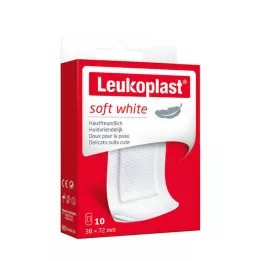 LEUKOPLAST Soft white pansement strips 38x72 mm, 10 pces