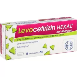 LEVOCETIRIZIN HEXAL en cas dallergie 5 mg Comprimés pelliculés, 18 pces