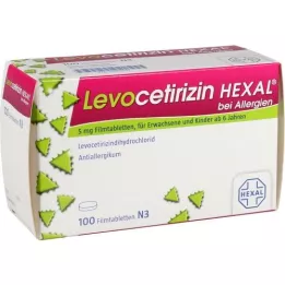 LEVOCETIRIZIN HEXAL en cas dallergie 5 mg Comprimés pelliculés, 100 pc